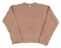 Starorůžový oversize svetr Yigga