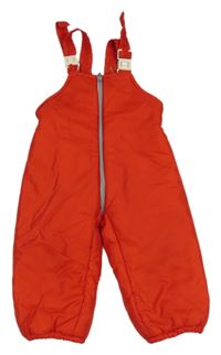 Červené šusťákové laclové oteplovačky 