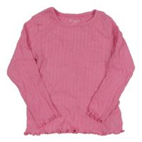 Růžové žebrované triko Primark