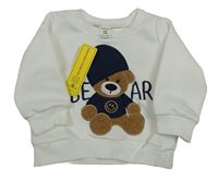 Nové - bílá mikina s medvědem shein