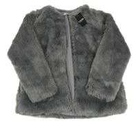 Šedý kožešinový podšitý kabátek George