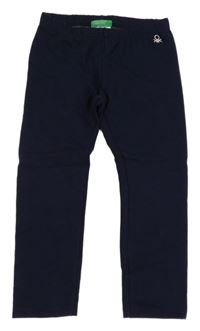 Tmavomodré thermo legíny s logem Benetton