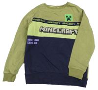 Khaki-tmavomodrá mikina s Minecraft George