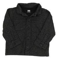 Antracitové melírované propínací polo triko F&F