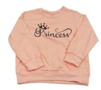 Meruňková lehká mikina s nápisem 