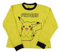 Žluto-černé pyžamové triko s Pikachu 