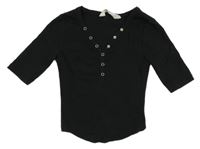 Černé crop tričko H&M