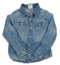 Modrá lehká riflová košile H&M