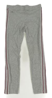 Šedé melírované legíny s pruhem H&M