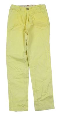 Žluté plátěné chino kalhoty Dopodopo