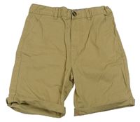 Béžové plátěné chino kraťasy Primark