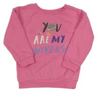 Růžová mikina s nápisem Primark
