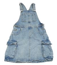 Světlemodré laclové riflové šaty s kapsami Primark