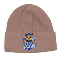 Růžová žebrovaná čepice - Tlapková Patrola 