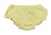 Žluté kalhotky pod šaty s madeirou a volánky Matalan