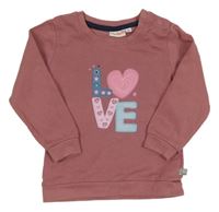 Starorůžová mikina s nápisem Liegelind