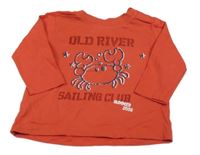 Červené triko s krabem Papagino