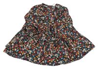 Černo-červeno-růžové květované šaty Shein