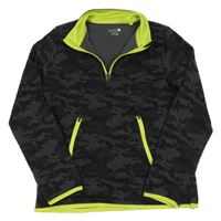 Černo-šedá army sportovní mikina Ergeenomixx