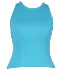 Dámský světlemodrý žebrovaný elastický crop top Primark 