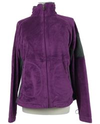 Dámská fialovo-šedá chlupatá funkční bunda Columbia 