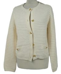 Nové - Dámský smetanový propínací svetr F&F