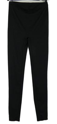 Dámské černé žebrované legíny Shein 