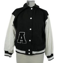 Dámská černo-bílá baseballová mikina Boohoo 