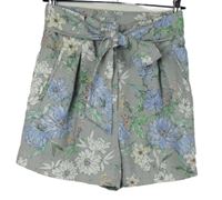 Dámské barevné květované sukňové kraťasy s páskem H&M
