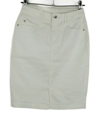 Dámská bílá pouzdrová riflová sukně C&A