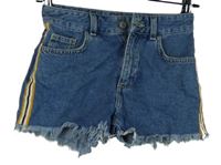 Dámské světlemodré riflové kraťasy s pruhy Denim 