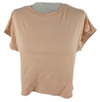 Dámské světlerůžové crop tričko H&M