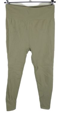 Dámské béžové sportovní žebrované legíny H&M