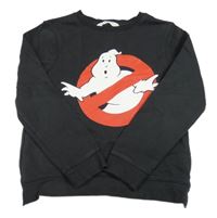 Tmavošedá mikina s duchem H&M