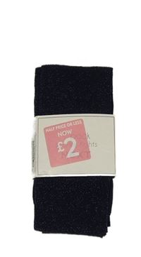 Nové- Tmavomodré třpytivé silonky Next