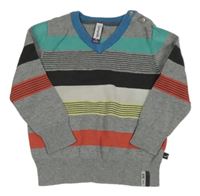 Šedo-barevný pruhovaný svetr Babyface 