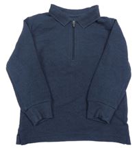 Tmavomodrá mikina s límečkem Next