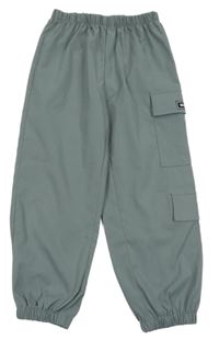 Šedé šusťákové cargo kalhoty Shein