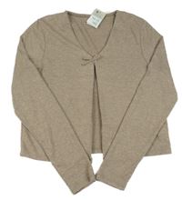 Nové - světlehnědý svetr na zavazování Primark