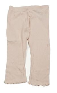 Světlerůžové vzorované žebrované legíny So cute