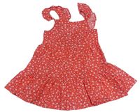 Červeno-bílé květované šaty Primark