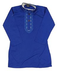 Modrá kurta s výšivkou 