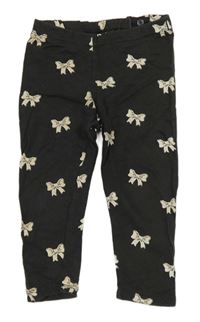 Tmavošedé legíny s mašlí H&M