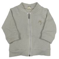 Hnědo-bílá vzorovaná propínací mikina River Island