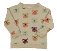 Béžová mikina s pejsky John Lewis