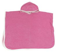 Růžové froté osuškové pončo s kapucí M&Co.