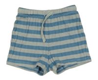 Modro-šedé pruhované bavlněné kraťasy H&M