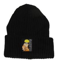 Černá žebrovaná pletená čepice s Naruto H&M