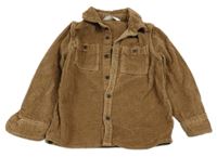 Hnědá manšestrová košilová bunda M&S