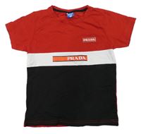 Červeno-černo-bílé tričko Prada Disney